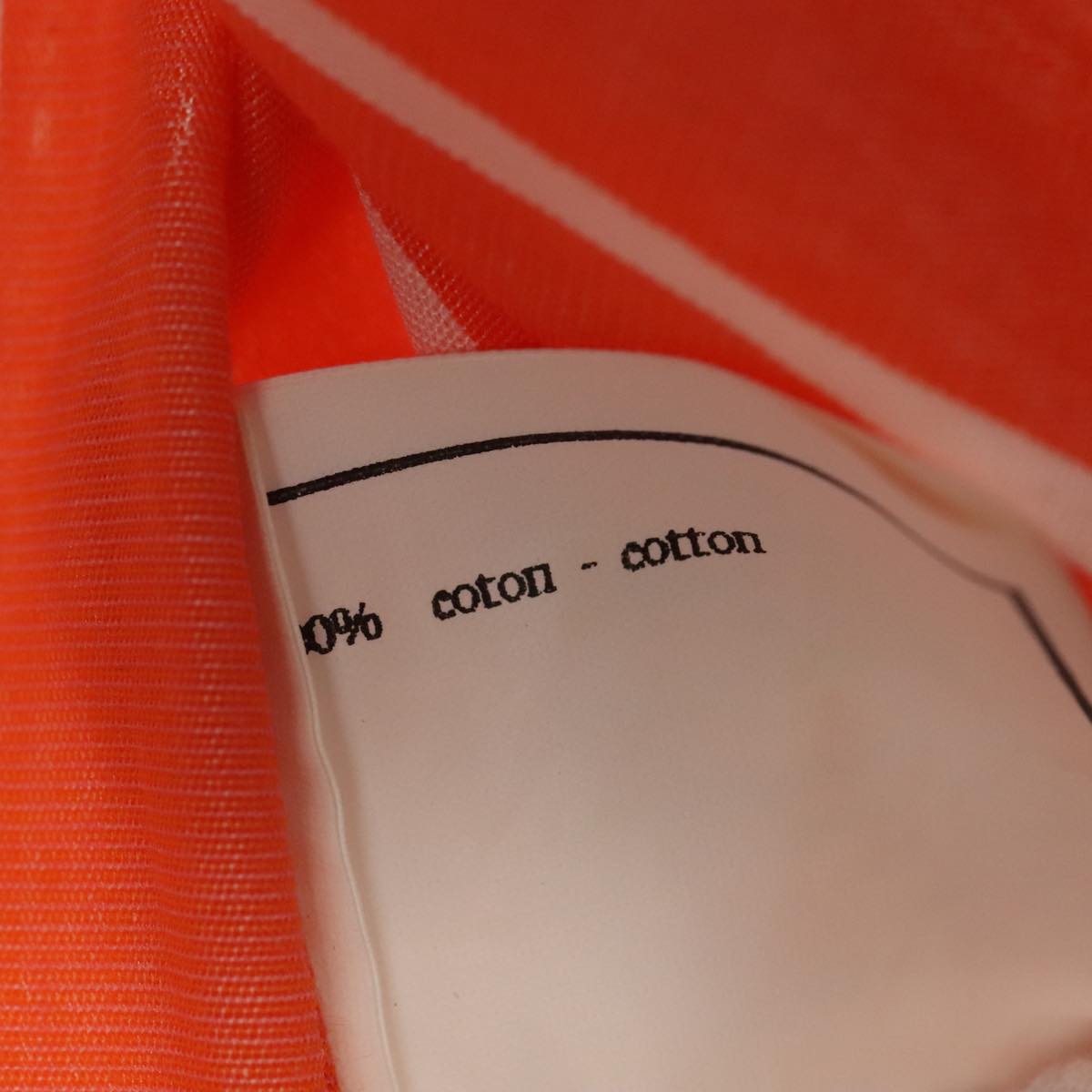 CHANEL Shirt Cotton Orange CC Auth 94245AM