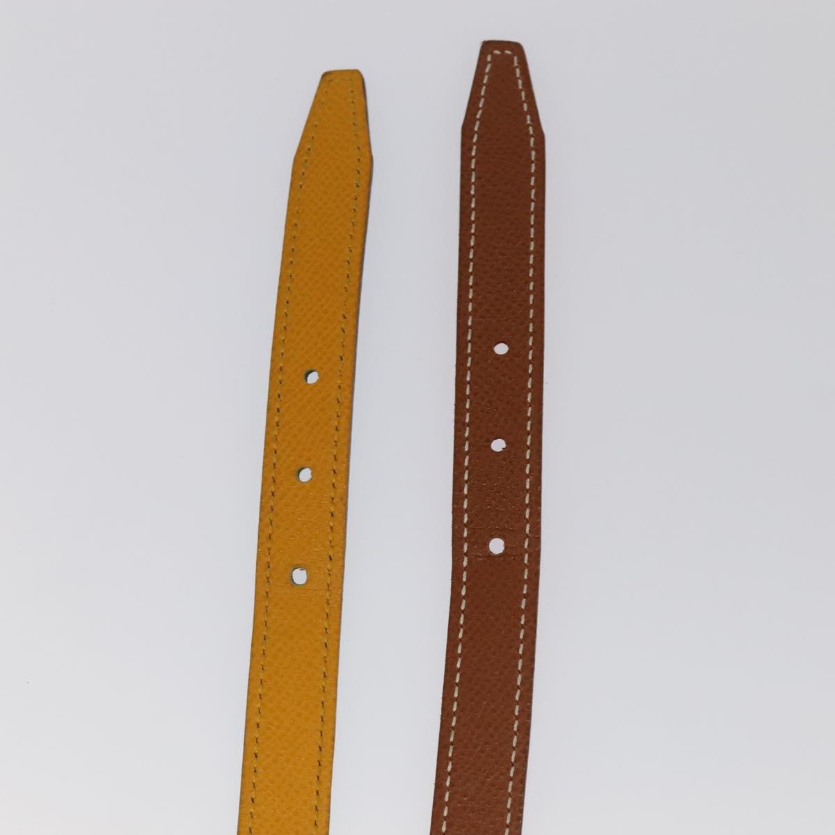 HERMES Belt Leather 28.3"""""""""""""""" Multicolor Gold Auth 94310