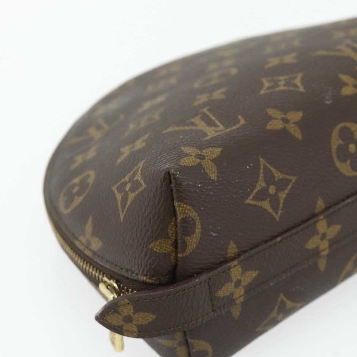 LOUIS VUITTON Monogram Trousse Demi Ronde Cosmetic Pouch M47520 LV Auth 94328
