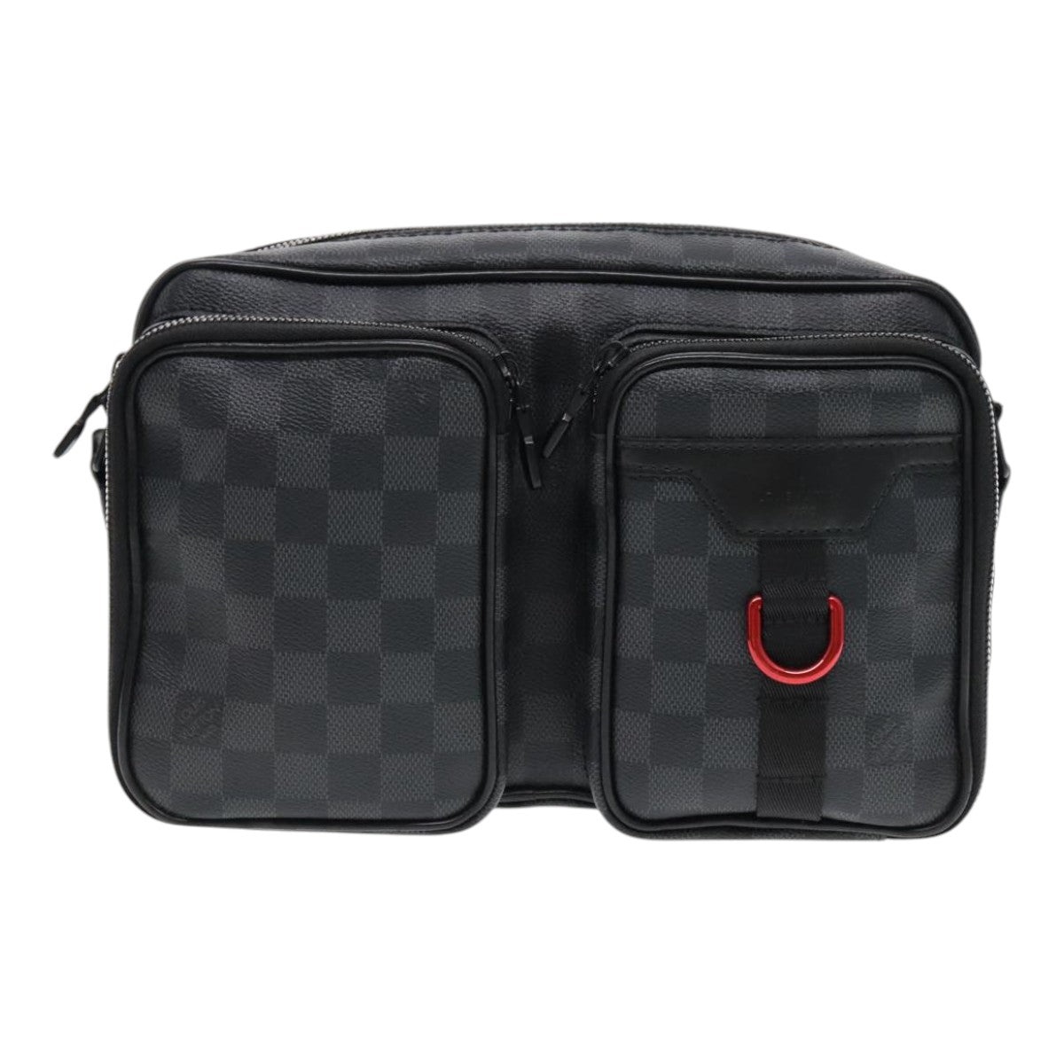 LOUIS VUITTON Damier Grafitte Utility Messenger Shoulder Bag M40280 Auth 94640SM