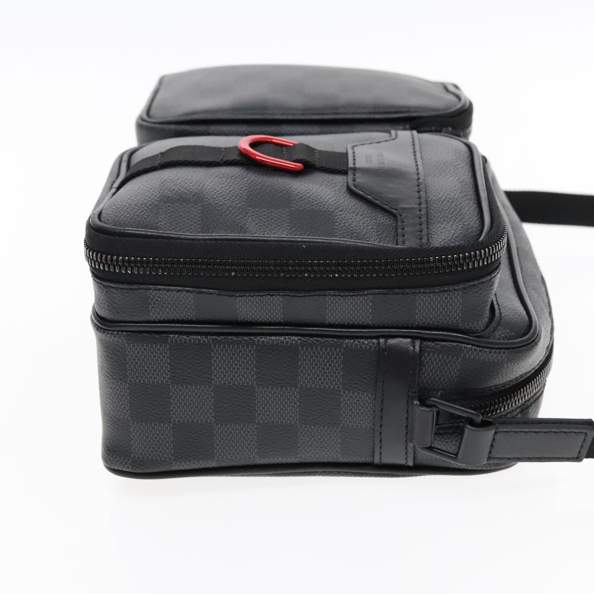 LOUIS VUITTON Damier Grafitte Utility Messenger Shoulder Bag M40280 Auth 94640SM