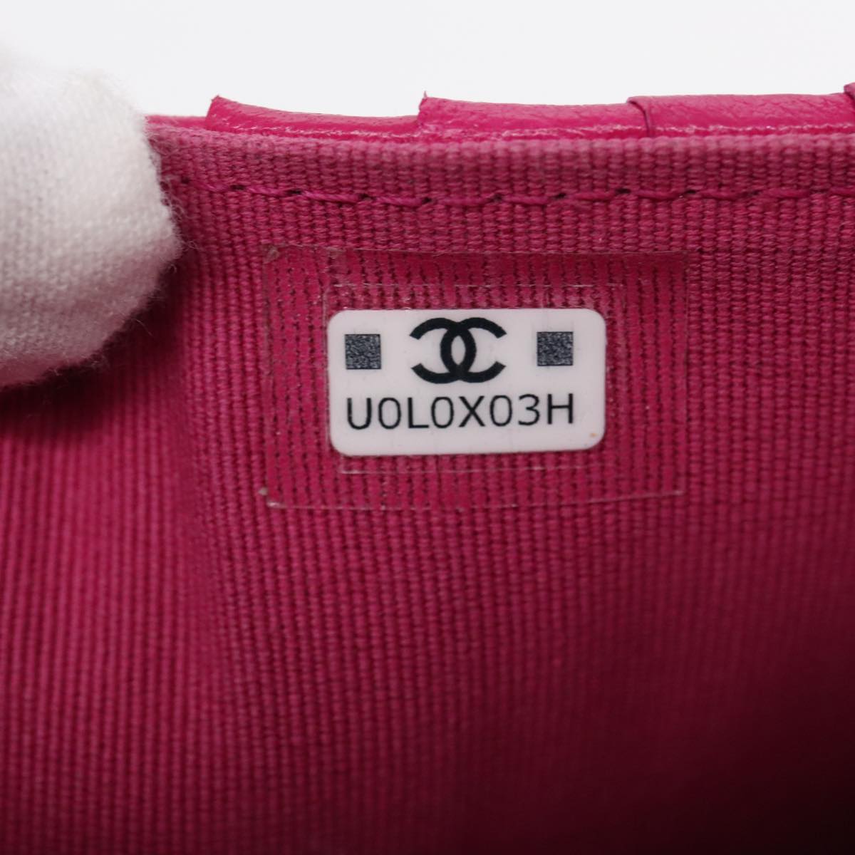 CHANEL Wallet Lamb Skin Pink Gold CC Auth 94678AM