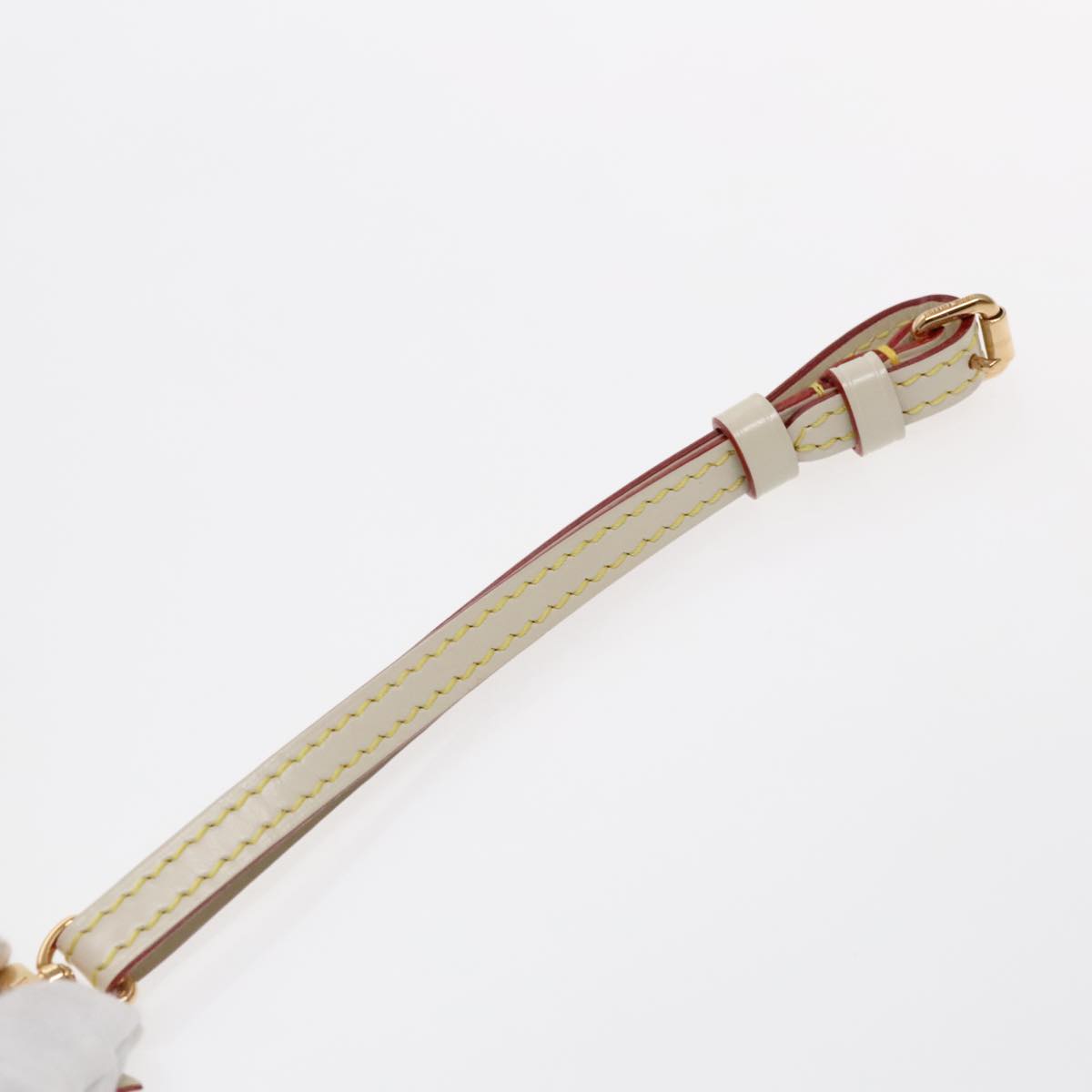 LOUIS VUITTON Suhari Lockit Clutch Bag Leather White M95629 LV Auth 94716V