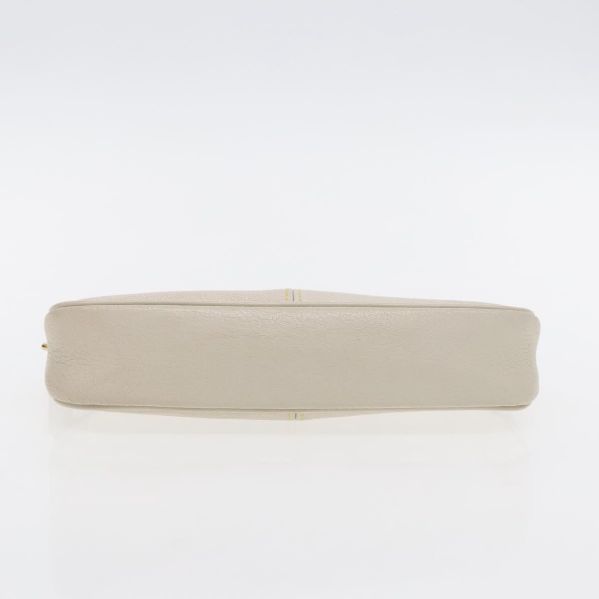 LOUIS VUITTON Suhari Lockit Clutch Bag Leather White M95629 LV Auth 94716V
