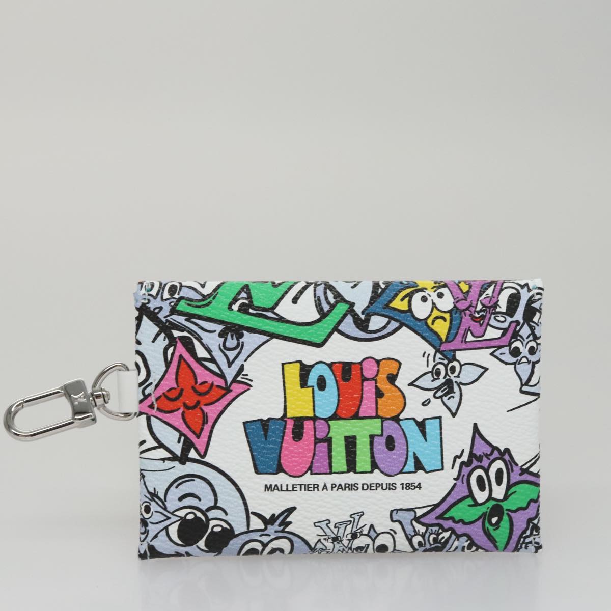 LOUIS VUITTON Monogram Comics Trio Amberop Clutch Bag White M82014 Auth 95129S