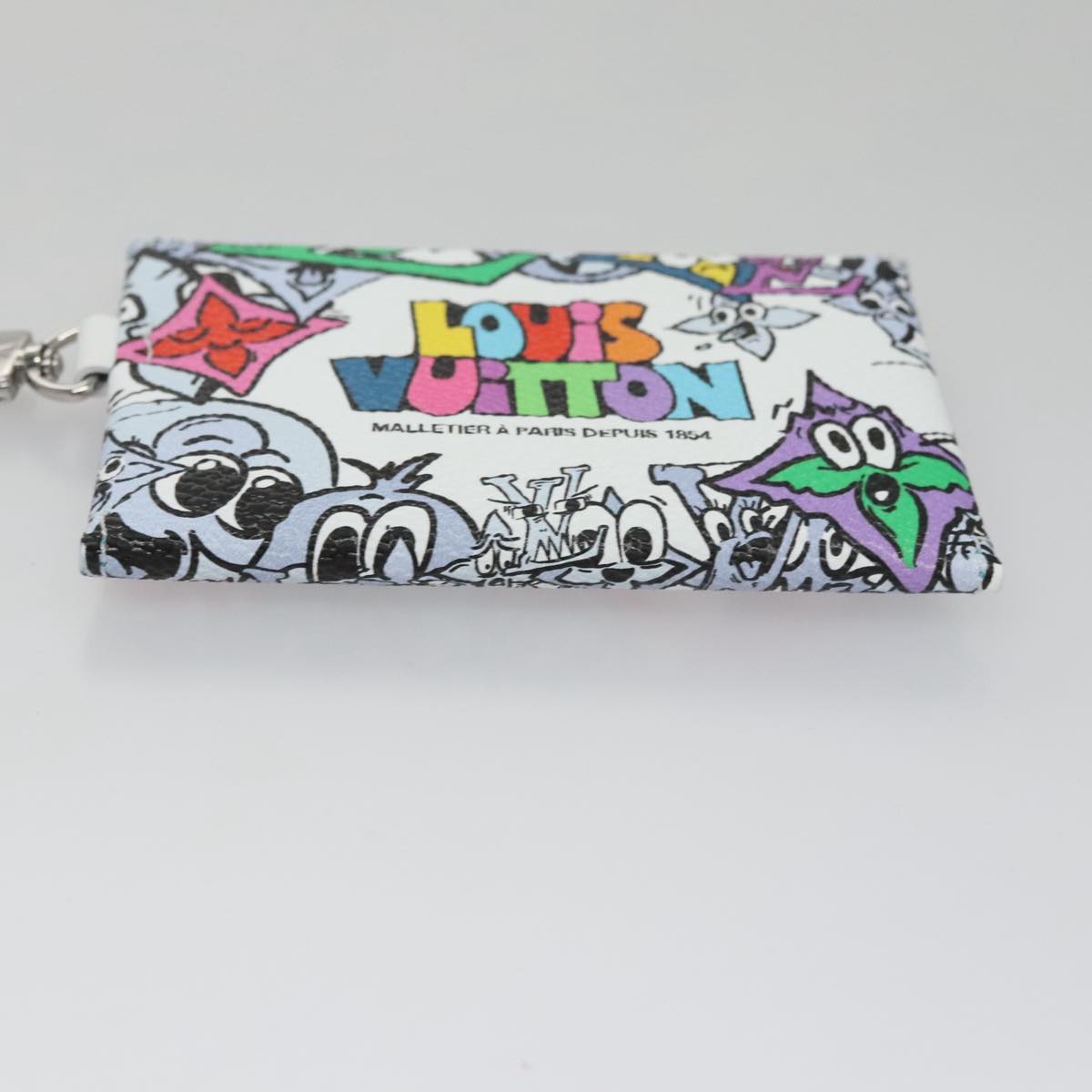 LOUIS VUITTON Monogram Comics Trio Amberop Clutch Bag White M82014 Auth 95129S