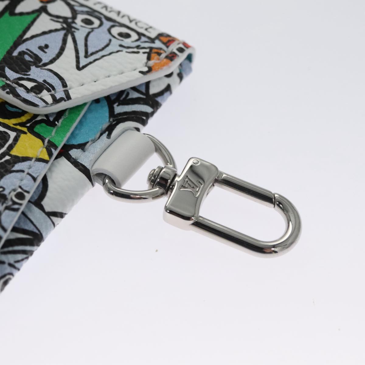 LOUIS VUITTON Monogram Comics Trio Amberop Clutch Bag White M82014 Auth 95129S