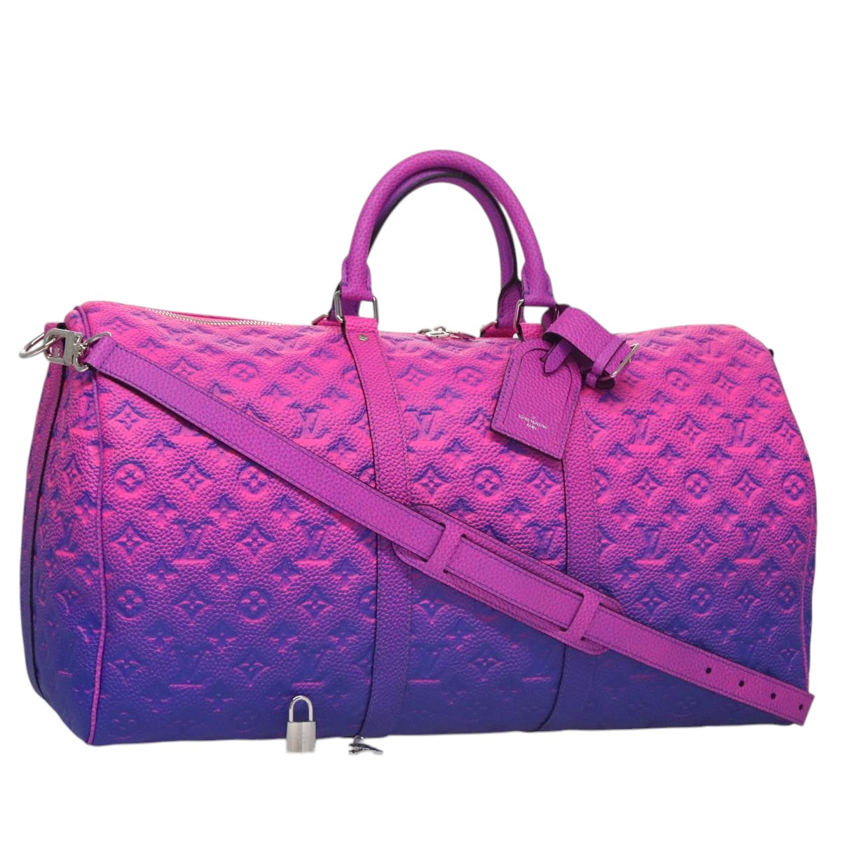 LOUIS VUITTON Monogram Illusion Keepall Bandouliere 55 Bag M59713 LV Auth 95130SM
