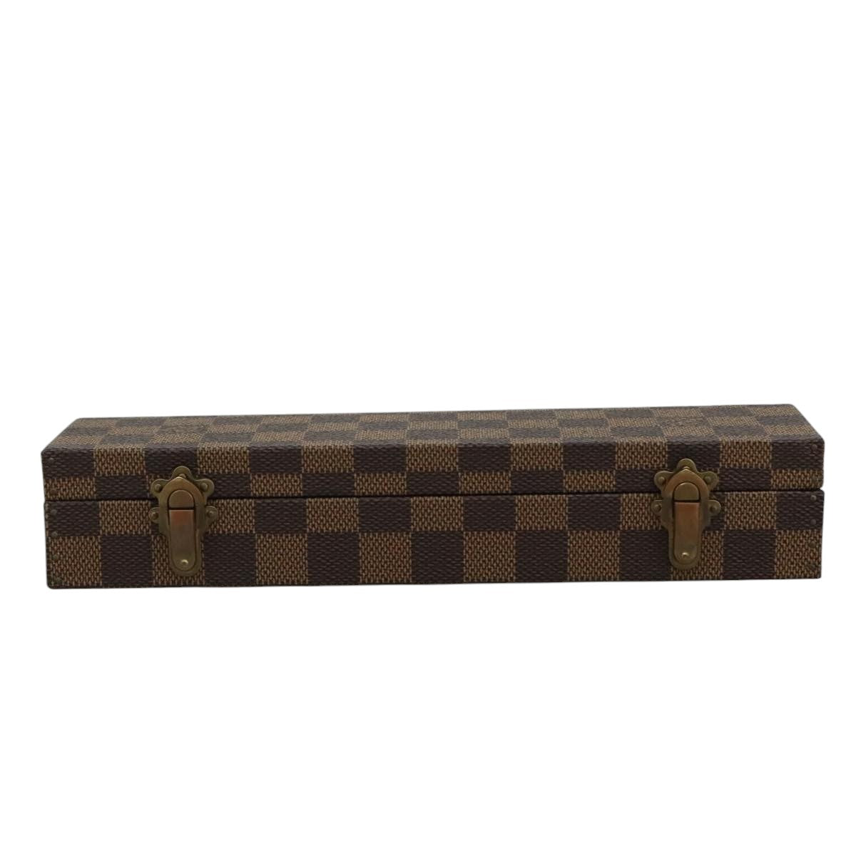 LOUIS VUITTON Damier Ebene Watch case Accessory Case LV Auth 95137SV