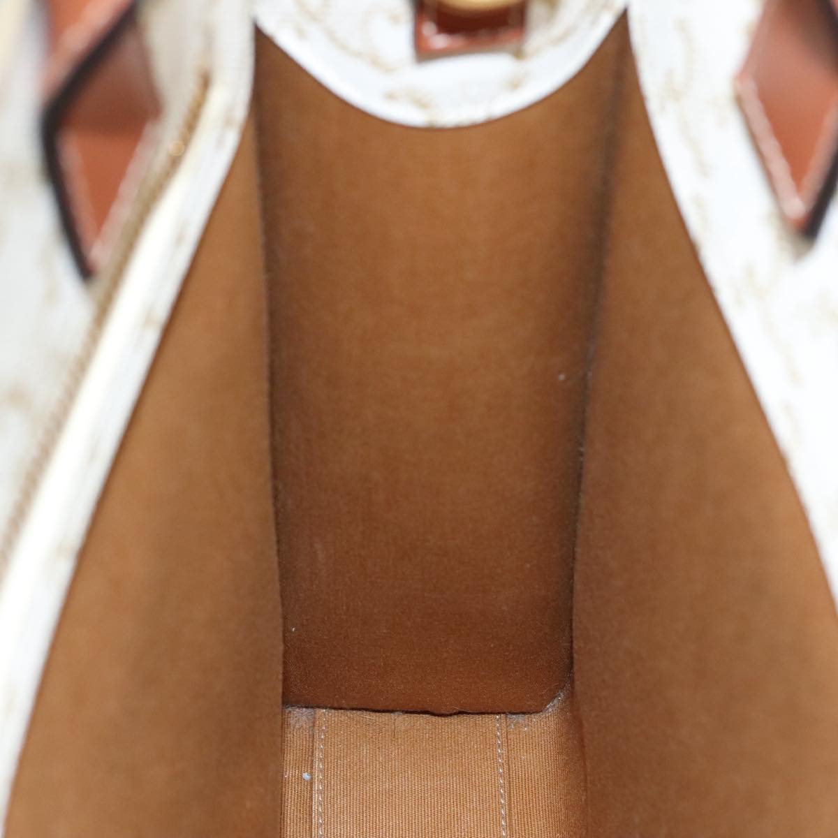 CELINE Triomphe Small Vertical Cabas Tote Bag PVC Leather 2way White Auth 95139SM