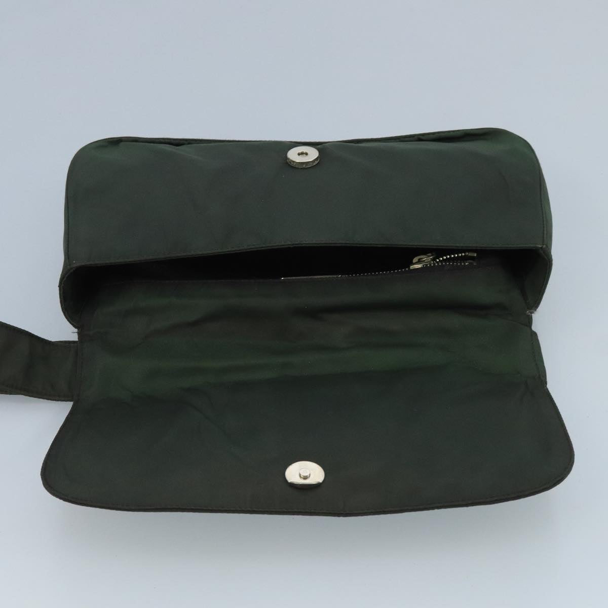 PRADA Shoulder Bag Nylon Green Auth 95145