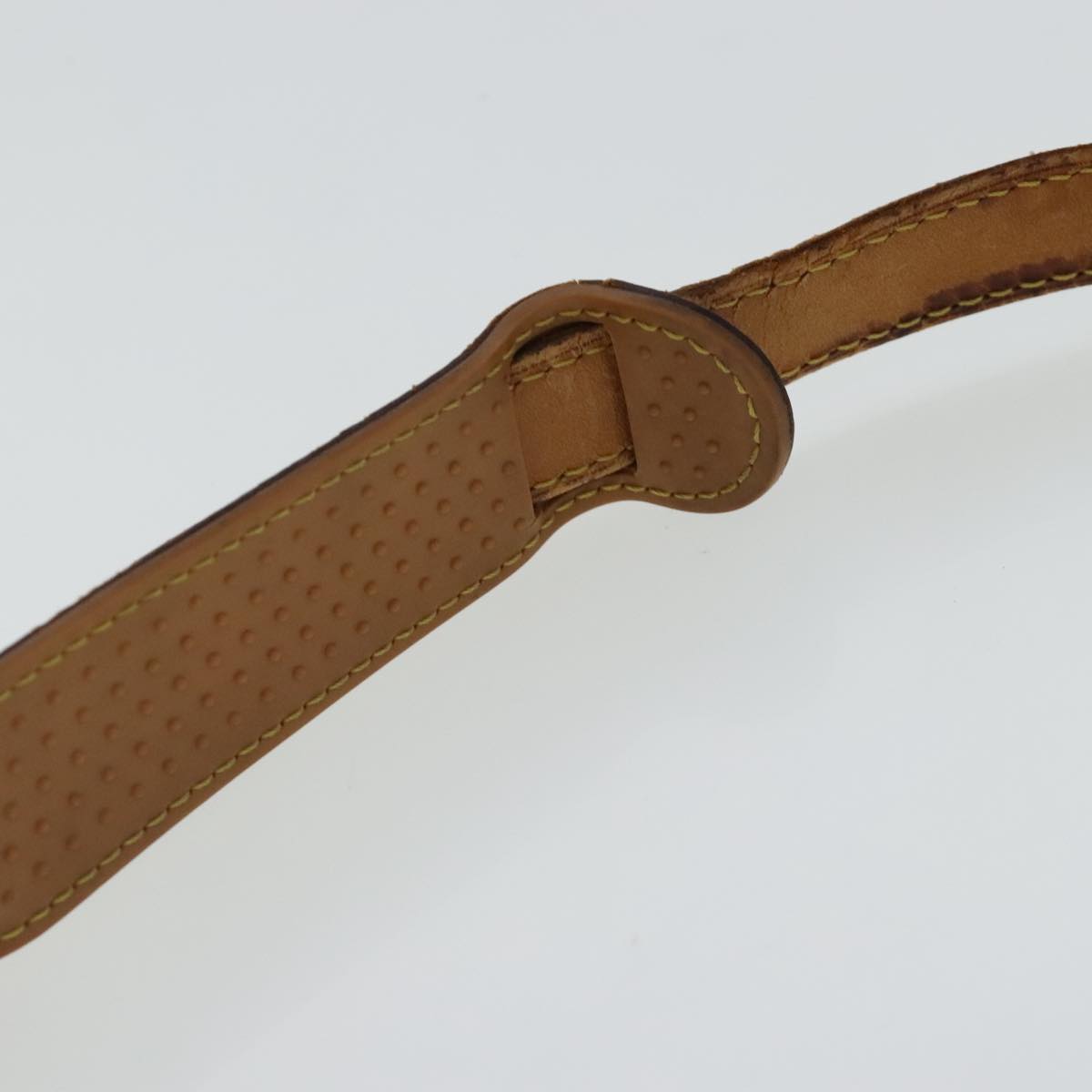 LOUIS VUITTON Adjustable Shoulder Strap Leather 32.3""""""""-39.4"""""""" Beige Auth 95321