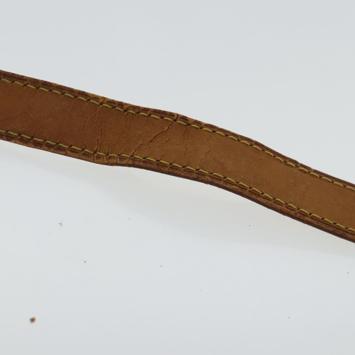 LOUIS VUITTON Adjustable Shoulder Strap Leather 32.3""""""""-39.4"""""""" Beige Auth 95321