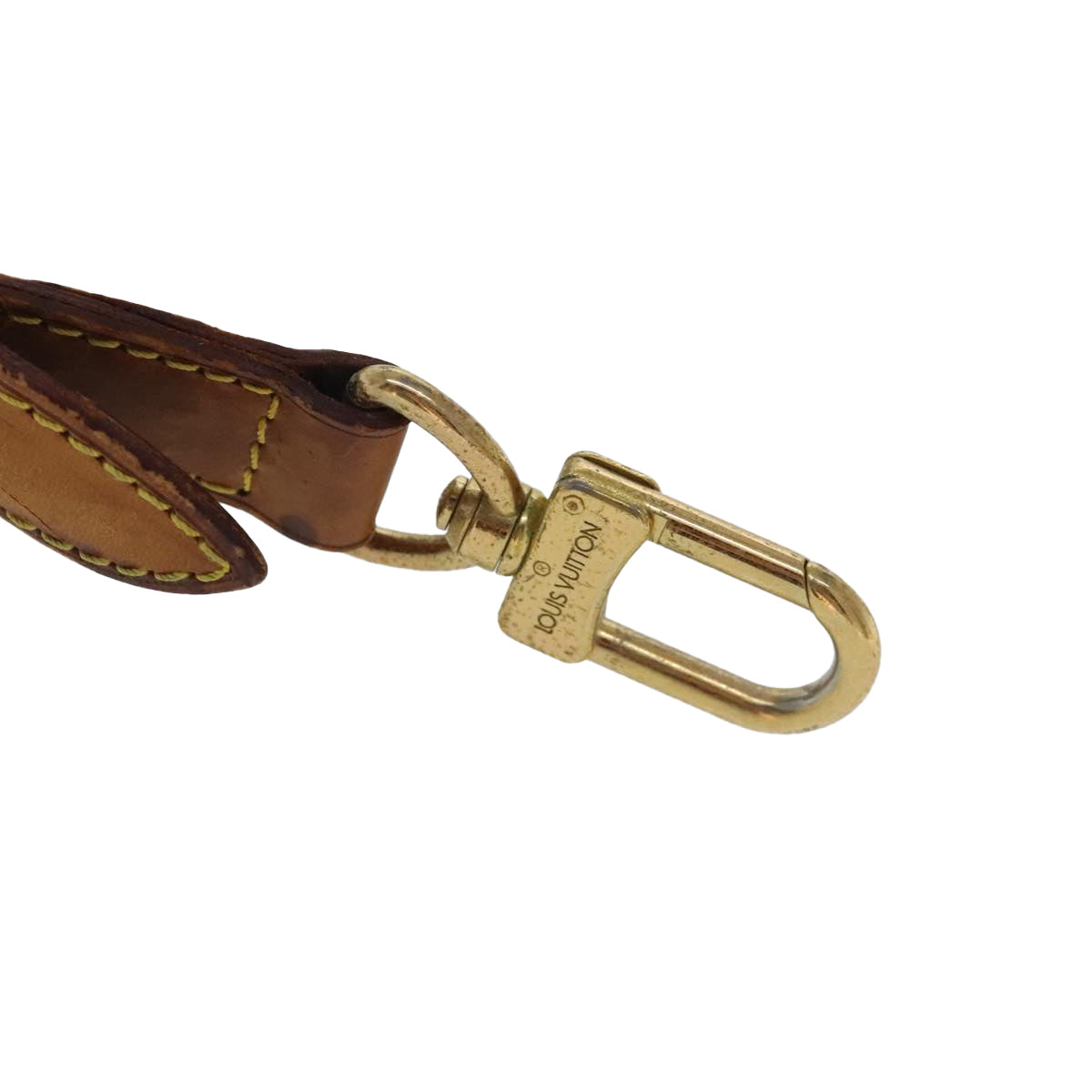 LOUIS VUITTON Adjustable Shoulder Strap Leather 32.3""""""""-39.4"""""""" Beige Auth 95321