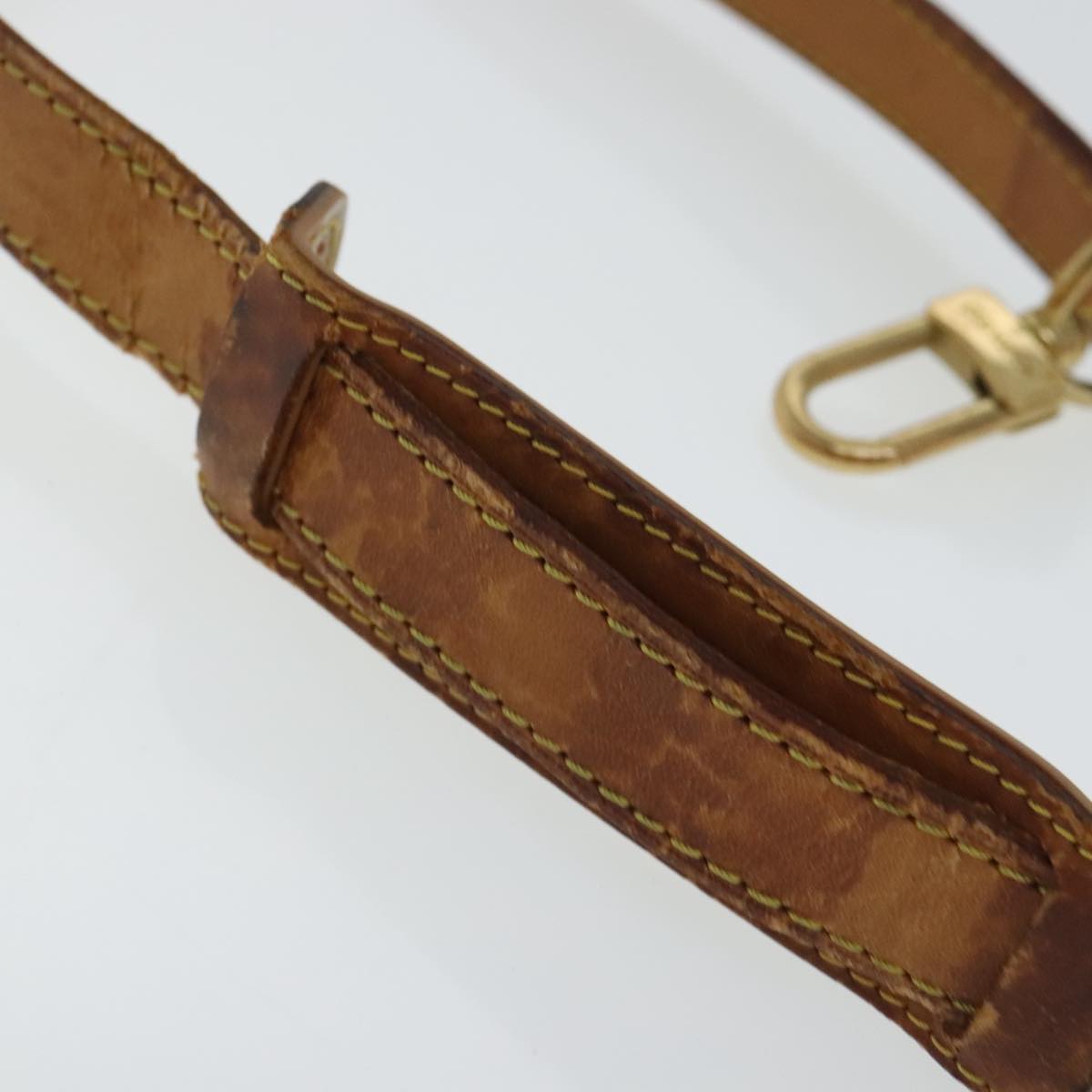 LOUIS VUITTON Adjustable Shoulder Strap Leather 32.3""""""""-39.4"""""""" Beige Auth 95321