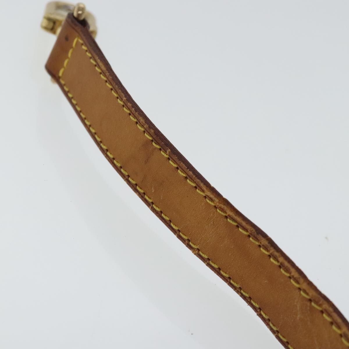 LOUIS VUITTON Adjustable Shoulder Strap Leather 32.3""""""""-39.4"""""""" Beige Auth 95321