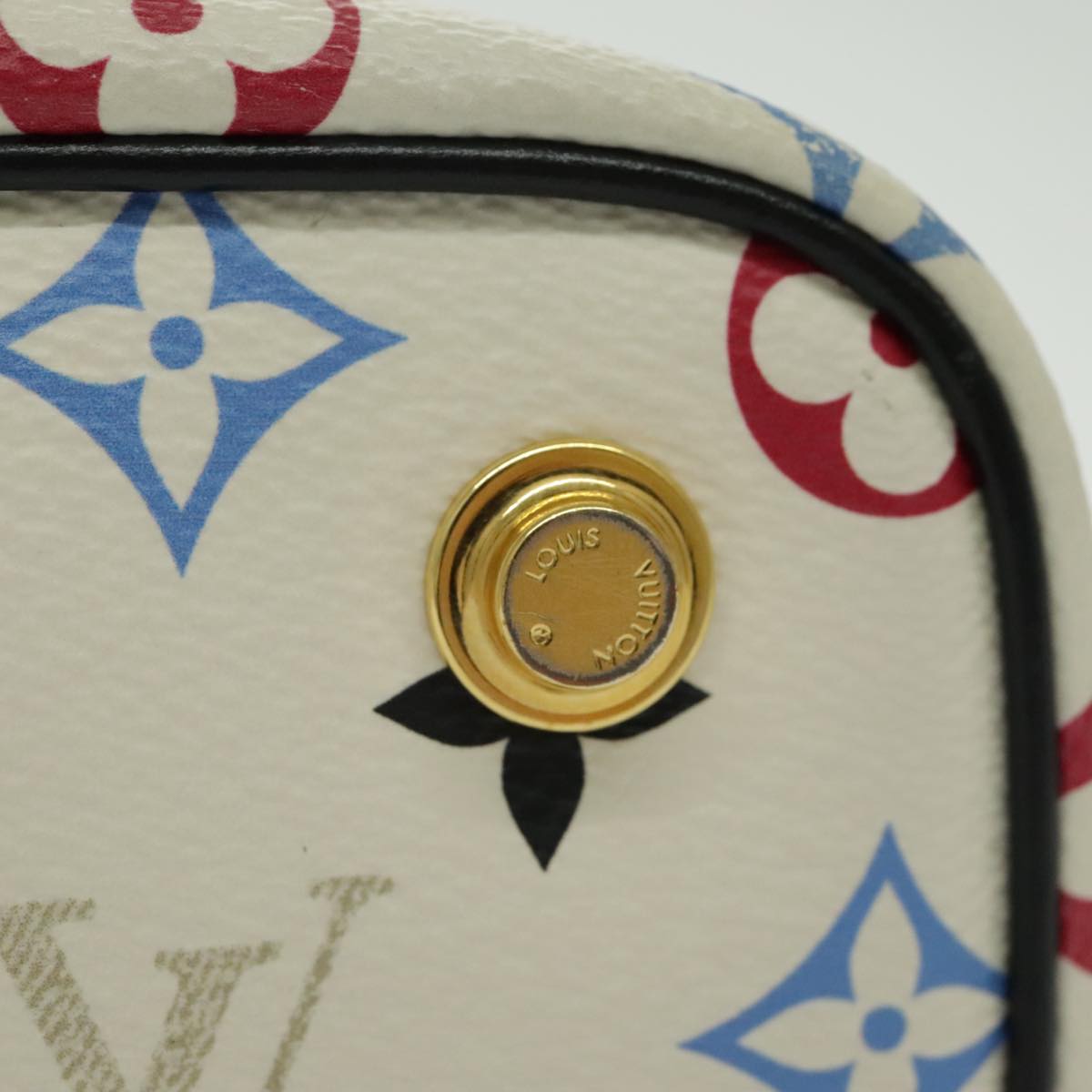 LOUIS VUITTON Monogram Game On Vanity PM Hand Bag White M57458 LV Auth 95384SA