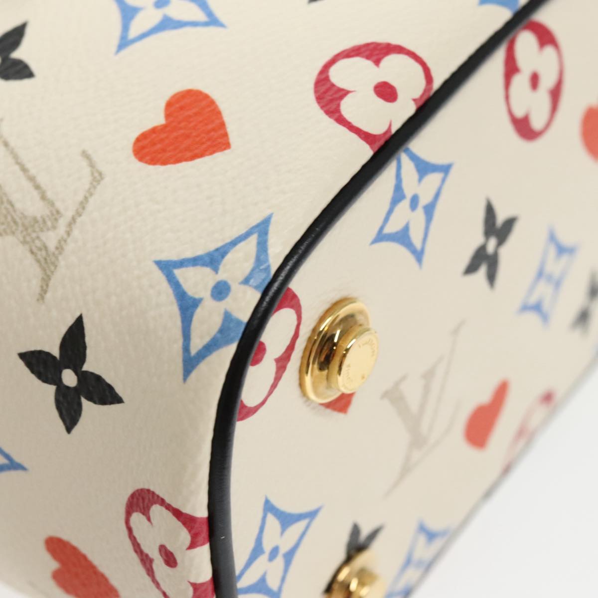 LOUIS VUITTON Monogram Game On Vanity PM Hand Bag White M57458 LV Auth 95387SM