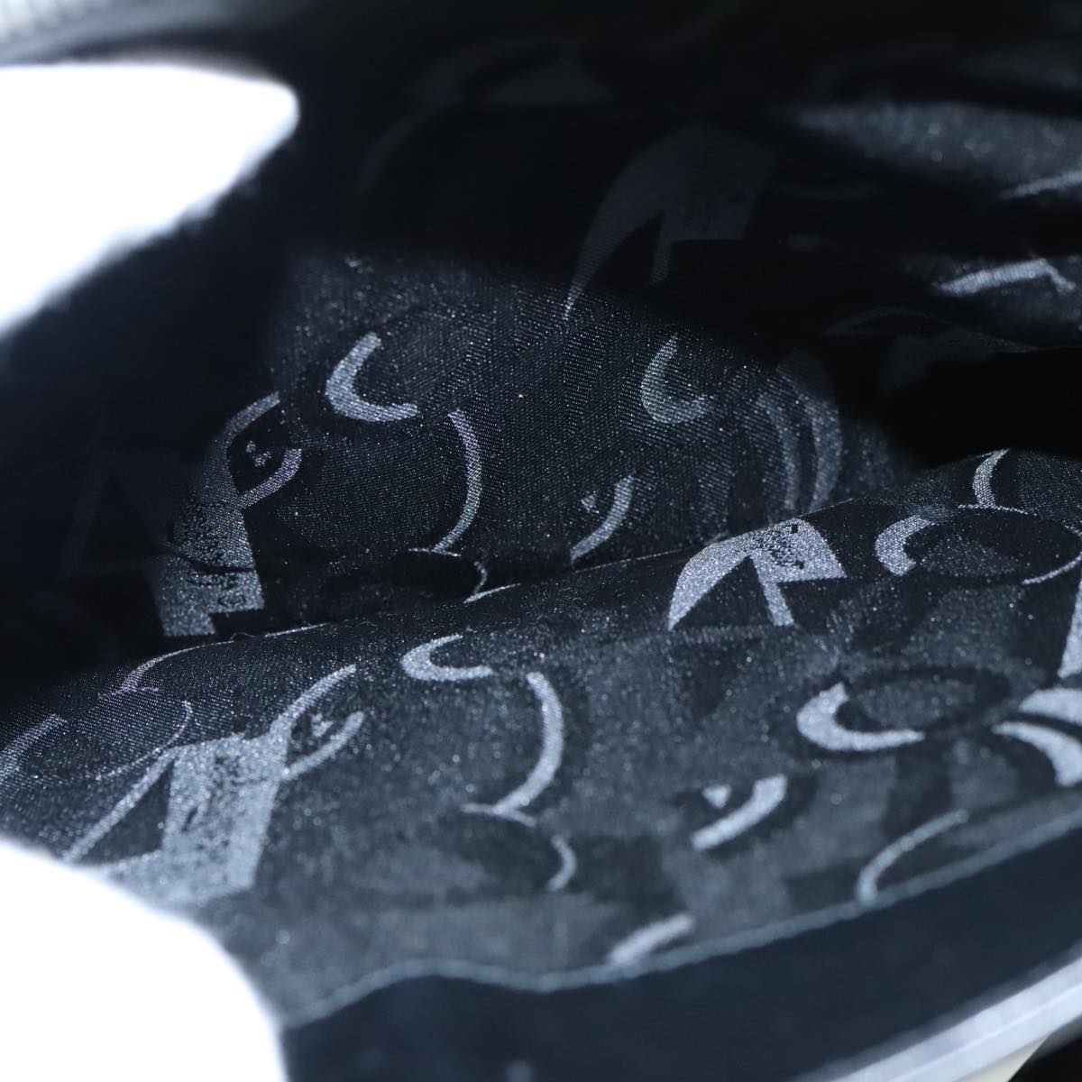 Salvatore Ferragamo Gancini Tote Bag Leather Black Silver Auth 95430