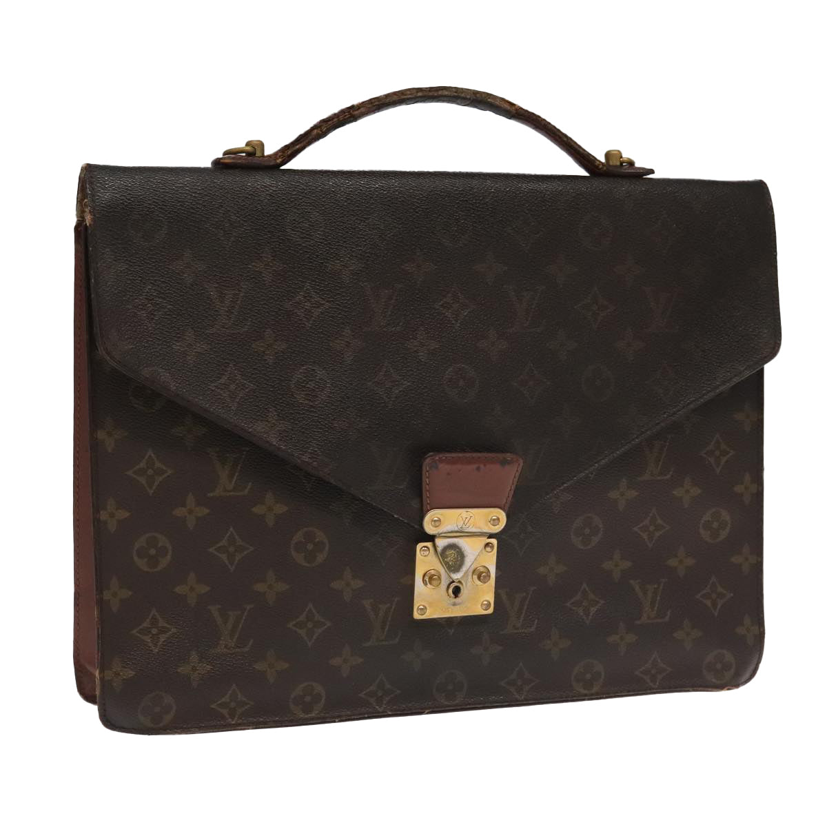 LOUIS VUITTON Monogram Porte Documents Bandouliere Bag M53338 LV Auth 95725