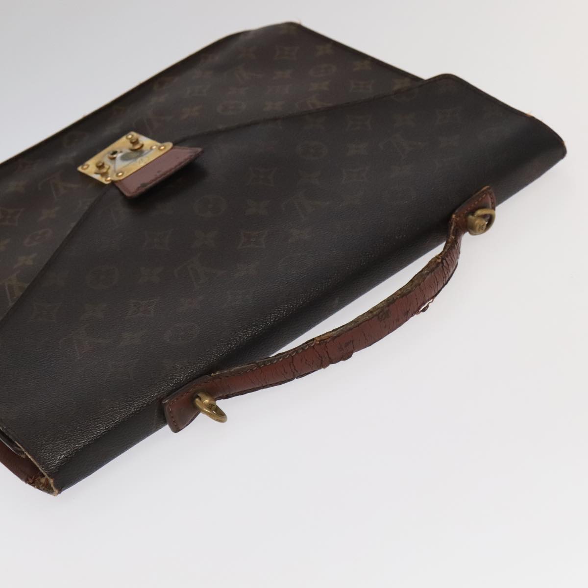 LOUIS VUITTON Monogram Porte Documents Bandouliere Bag M53338 LV Auth 95725