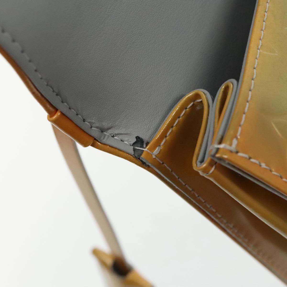 LOUIS VUITTON Monogram Vernis Spring Street Hand Bag Gris M91029 LV Auth 96019