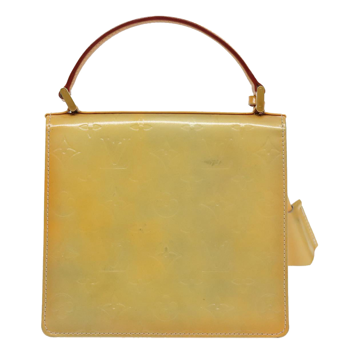 LOUIS VUITTON Monogram Vernis Spring Street Hand Bag Gris M91029 LV Auth 96019