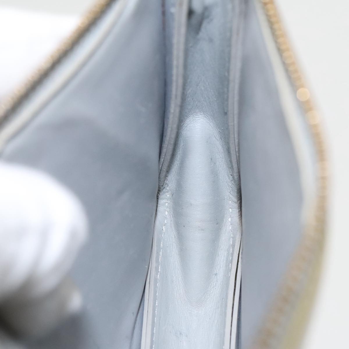 LOUIS VUITTON Monogram Vernis Lexington Accessory Pouch Gris M91056 Auth 96164