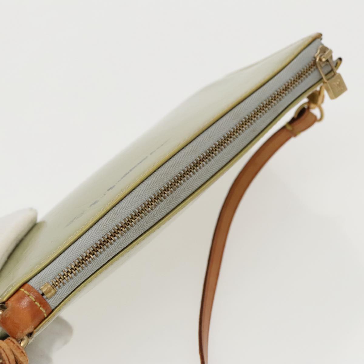 LOUIS VUITTON Monogram Vernis Lexington Accessory Pouch Gris M91056 Auth 96164