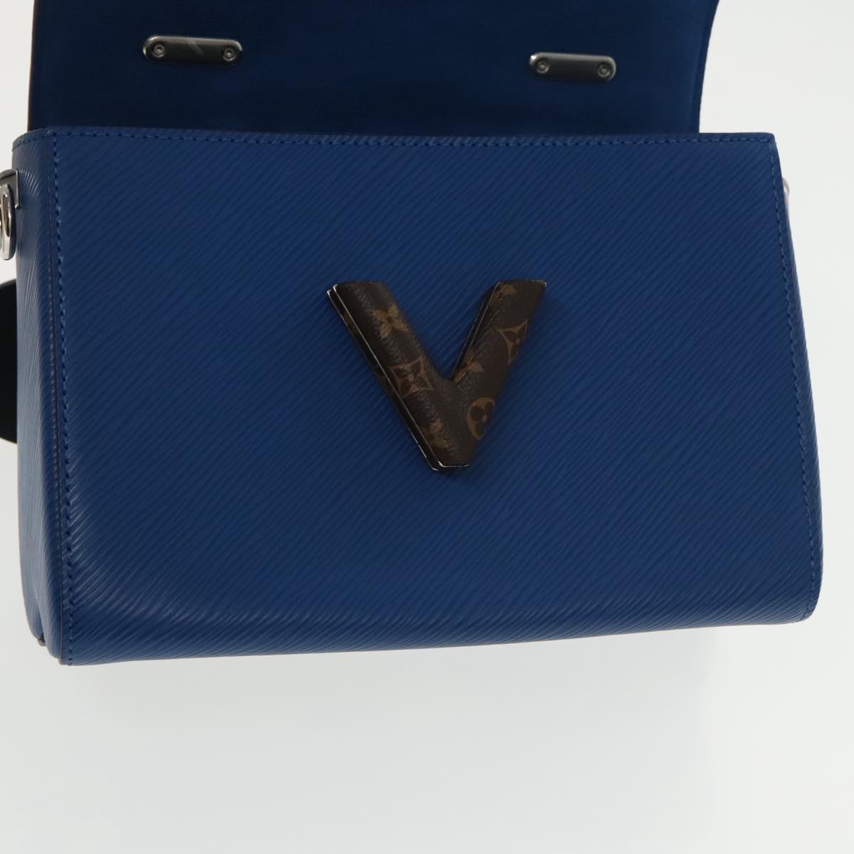 LOUIS VUITTON Epi Peace Love Twist MM Hand Bag Red Blue M52513 LV Auth 96510S