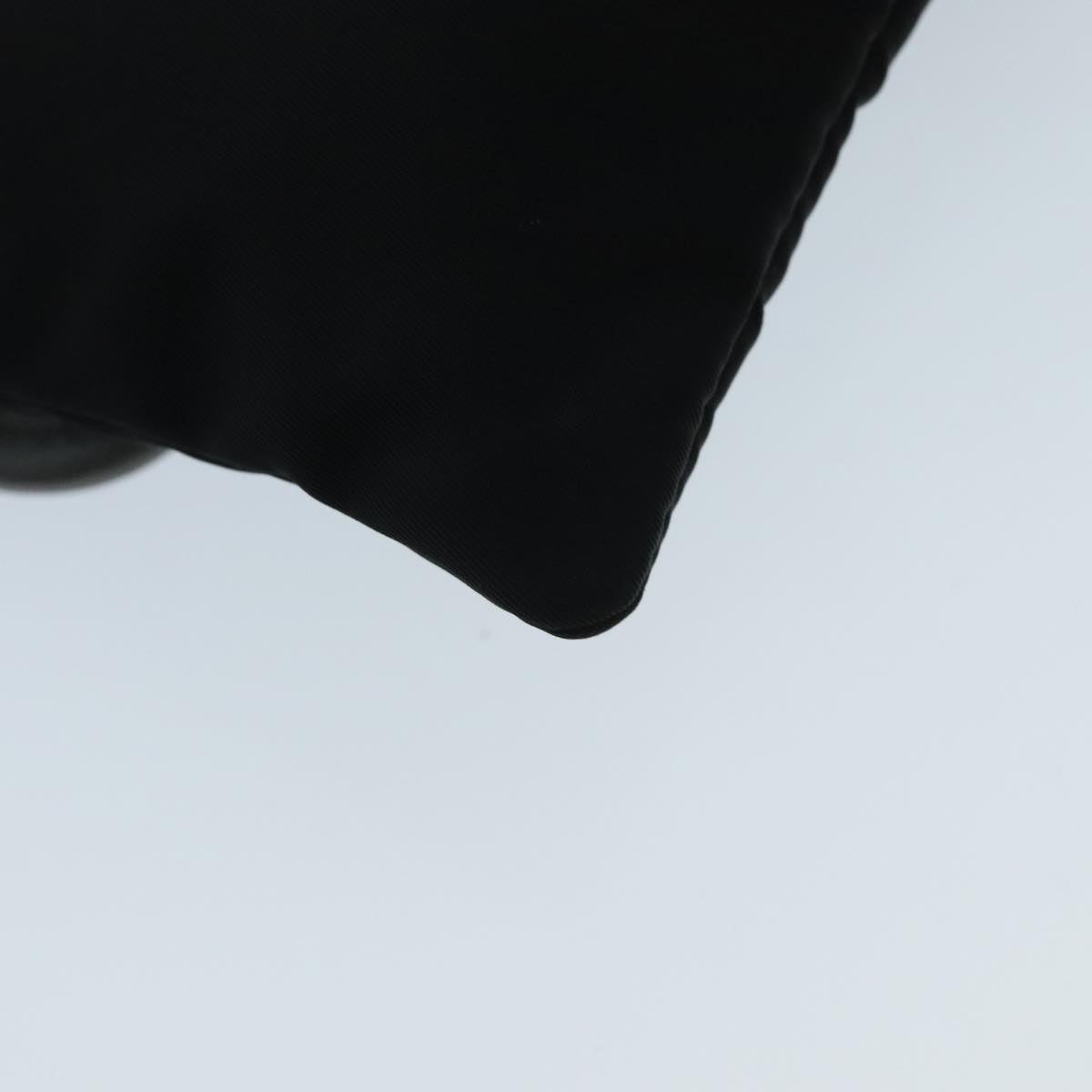 PRADA Clutch Bag Nylon Black Silver Auth 96653V