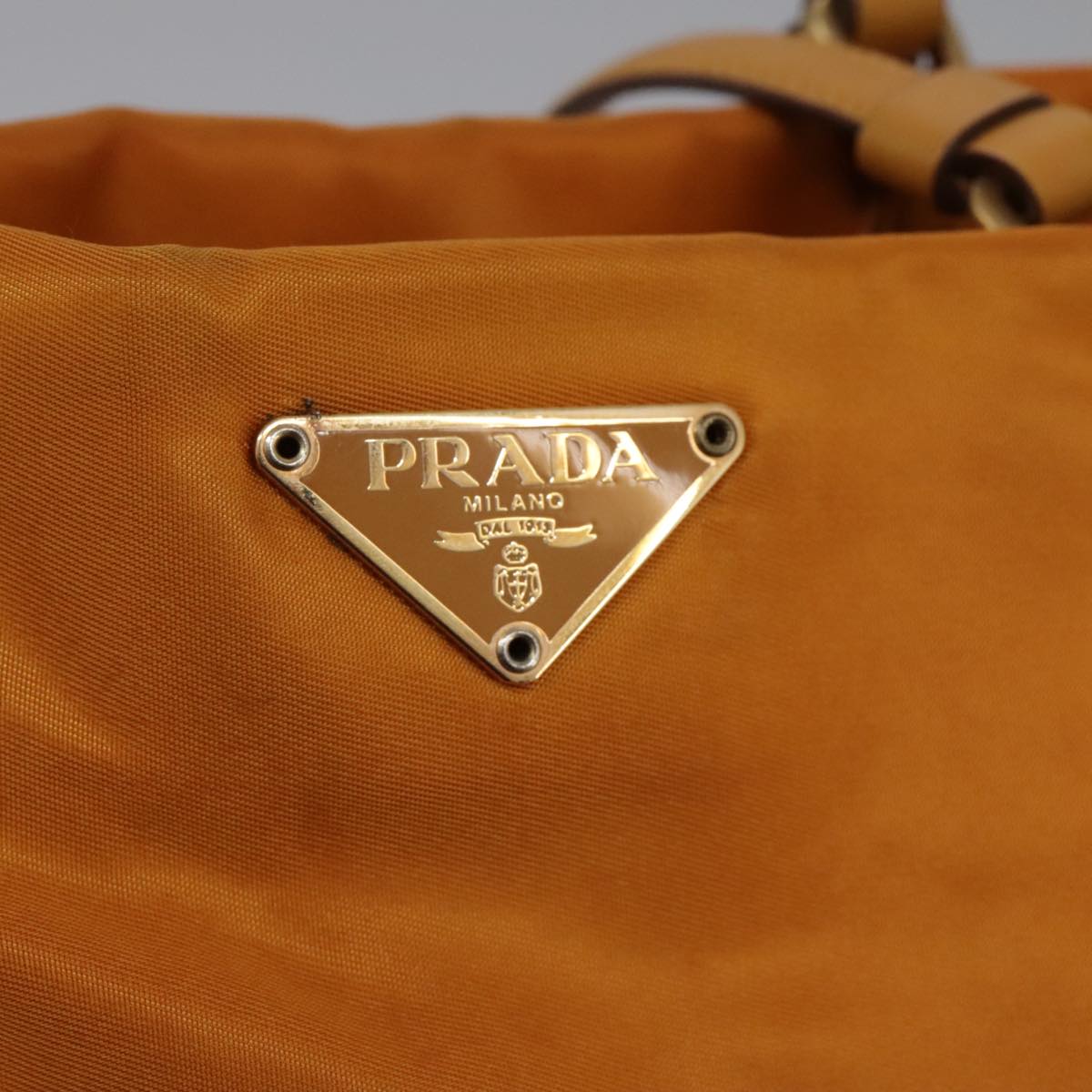 PRADA Shoulder Bag Nylon Orange Auth 96714