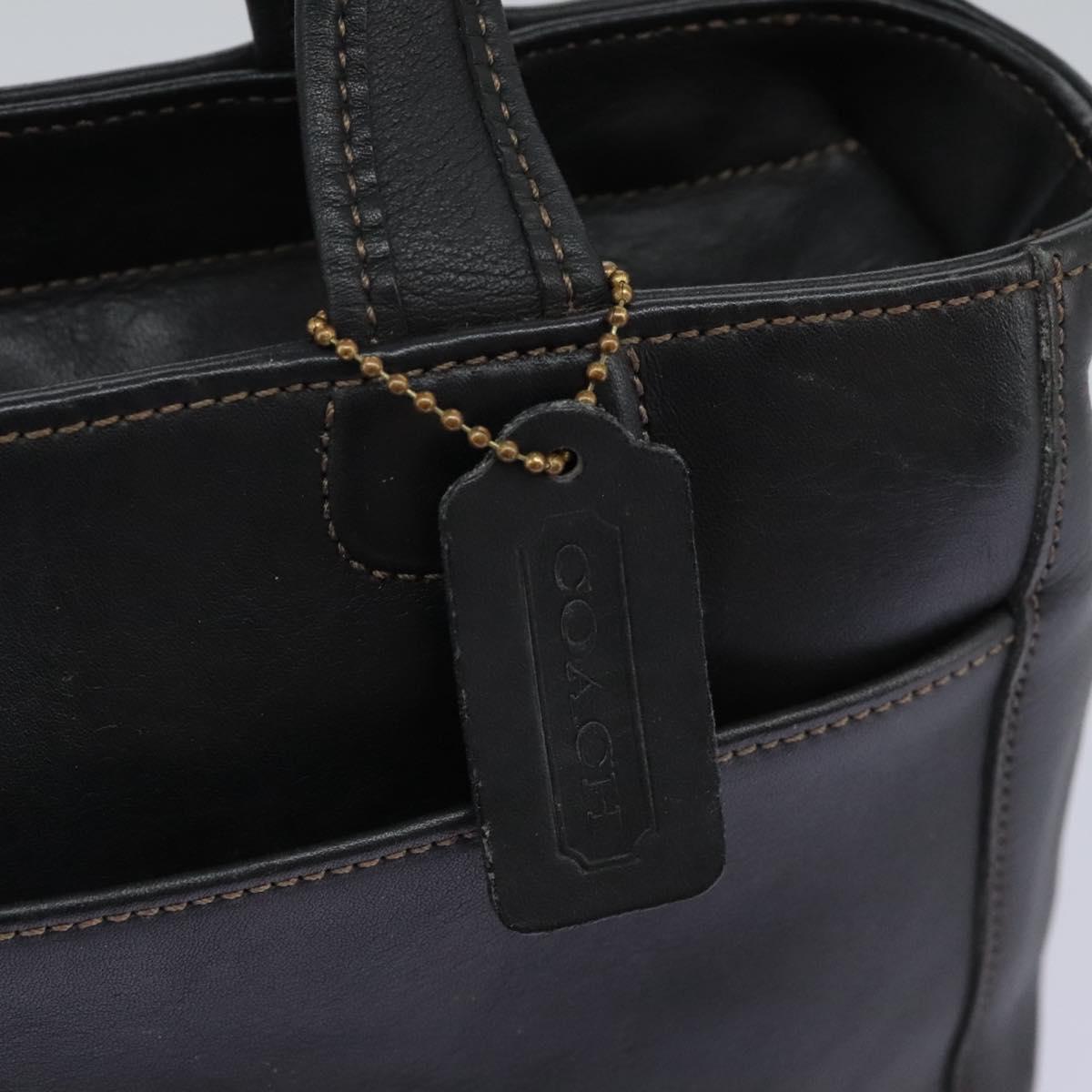 Coach Old Coach Shoulder Bag Leather Black Auth 96716