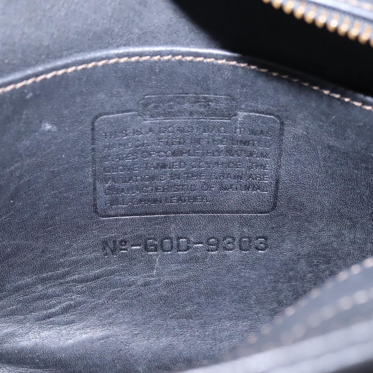 Coach Old Coach Shoulder Bag Leather Black Auth 96716