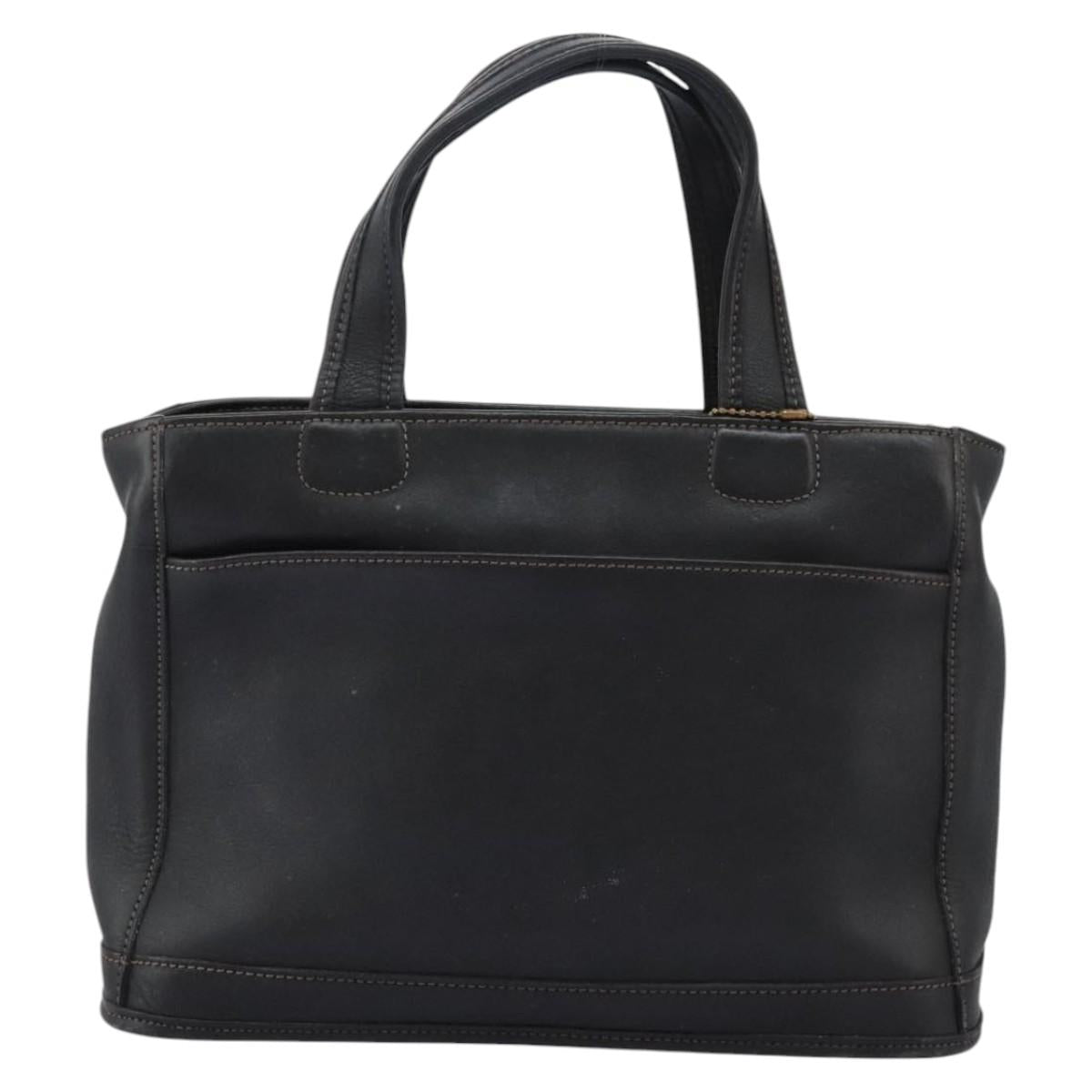 Coach Old Coach Shoulder Bag Leather Black Auth 96716