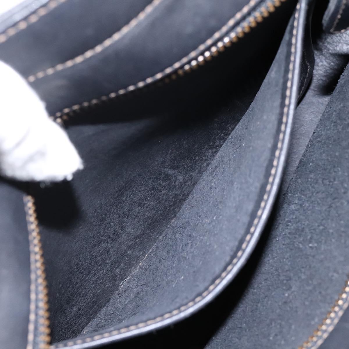 Coach Old Coach Shoulder Bag Leather Black Auth 96716