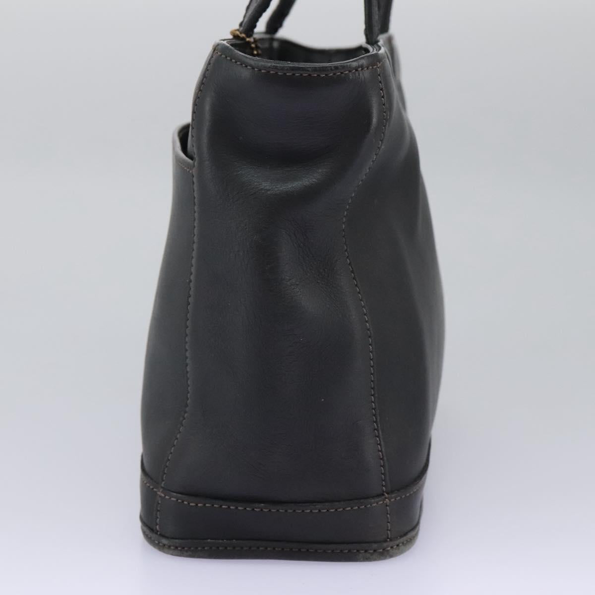 Coach Old Coach Shoulder Bag Leather Black Auth 96716