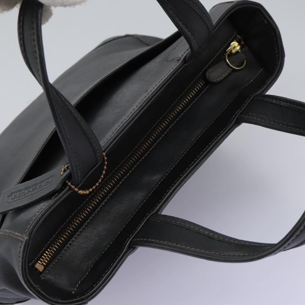 Coach Old Coach Shoulder Bag Leather Black Auth 96716