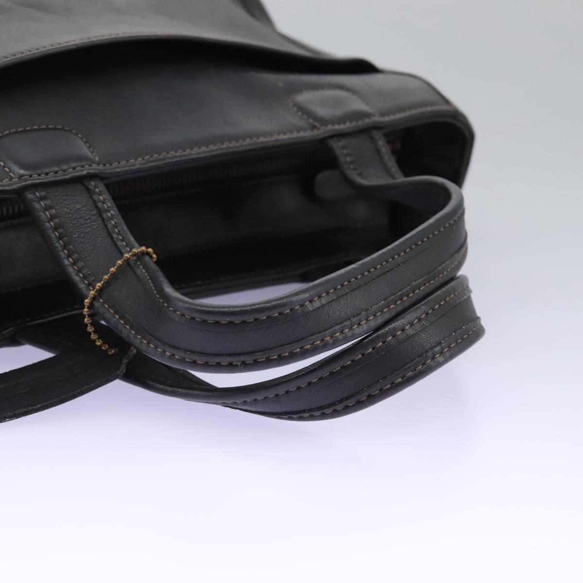 Coach Old Coach Shoulder Bag Leather Black Auth 96716