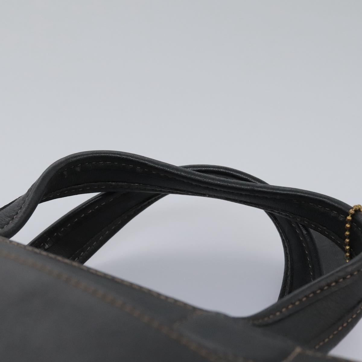 Coach Old Coach Shoulder Bag Leather Black Auth 96716