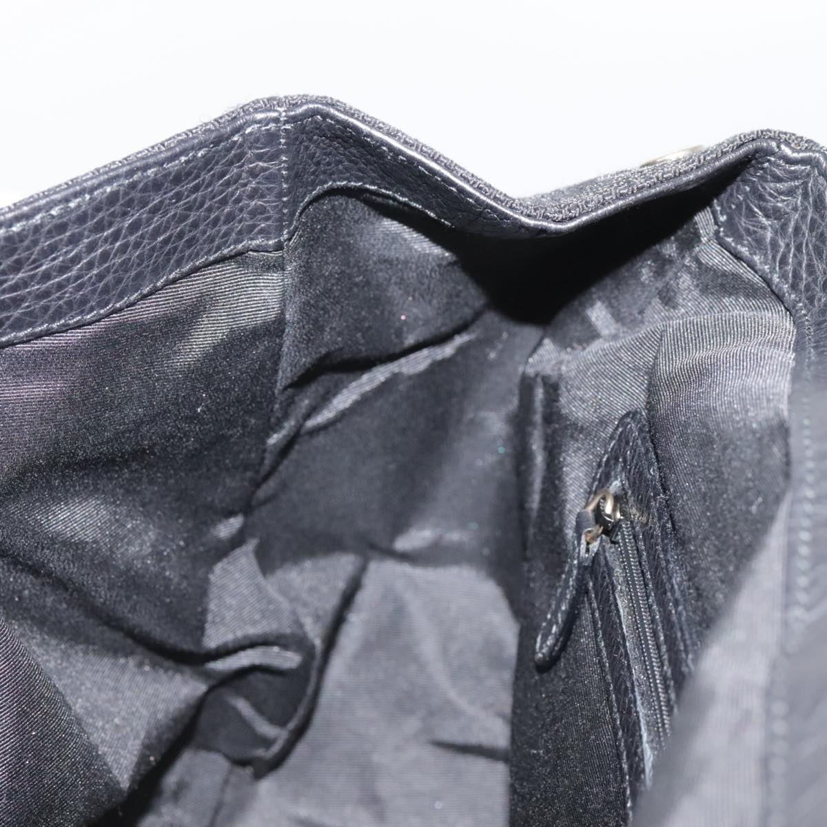 BVLGARI Logo Mania Hand Bag Canvas Black Auth 96720