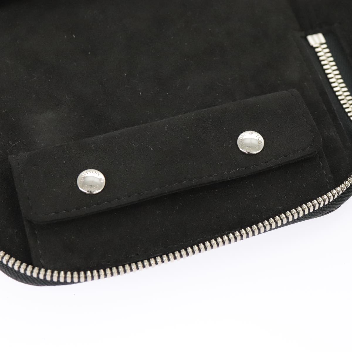 LOUIS VUITTON Damier Graphite Etui 5 Cravat Necktie Case N41136 LV Auth 96758V