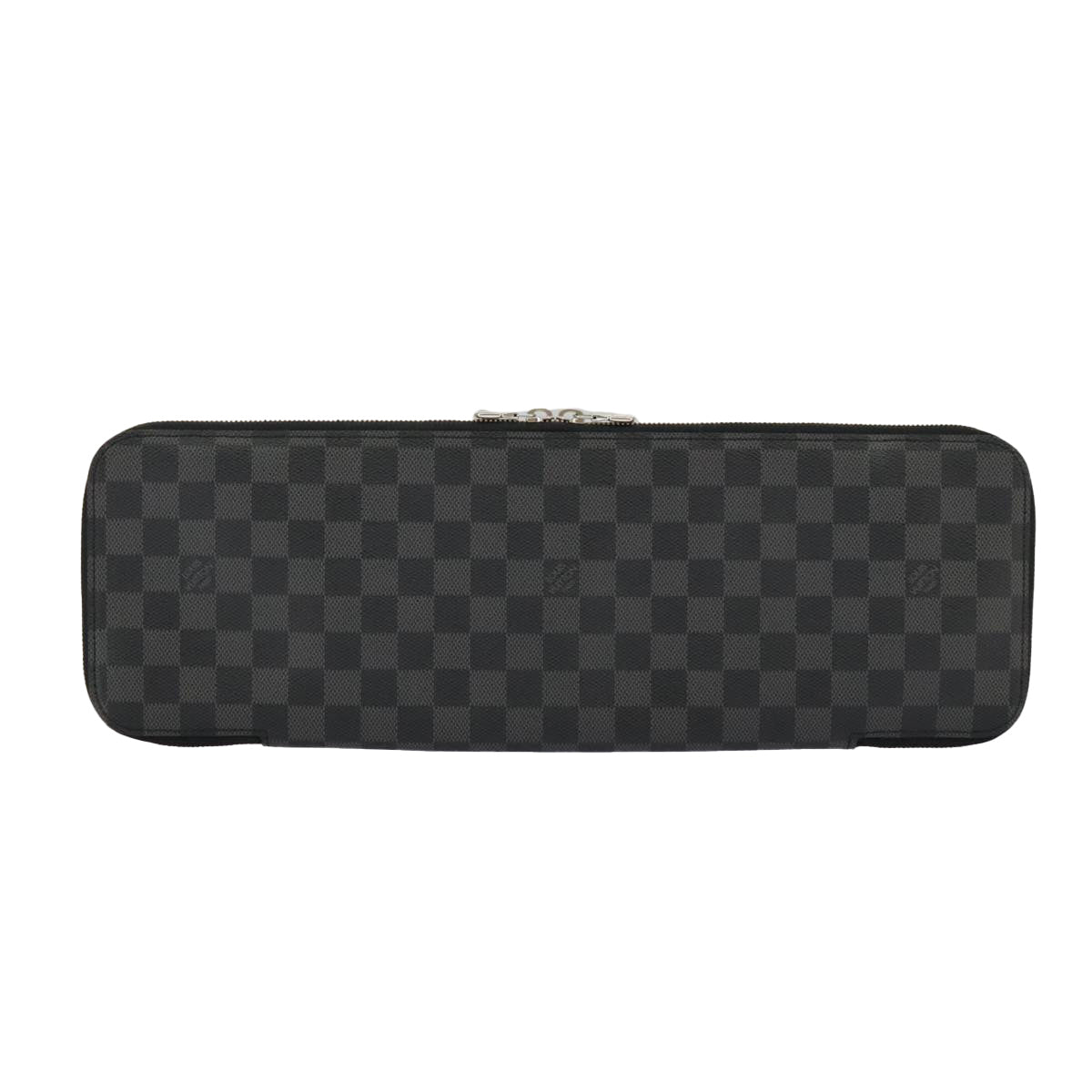 LOUIS VUITTON Damier Graphite Etui 5 Cravat Necktie Case N41136 LV Auth 96758V