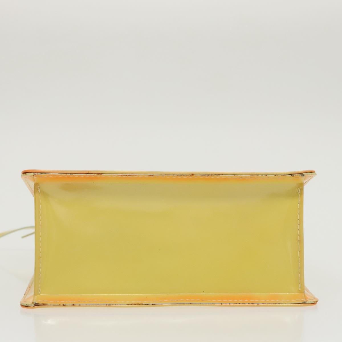 LOUIS VUITTON Monogram Vernis Spring Street Bag Lime Yellow M91068 Auth 96889