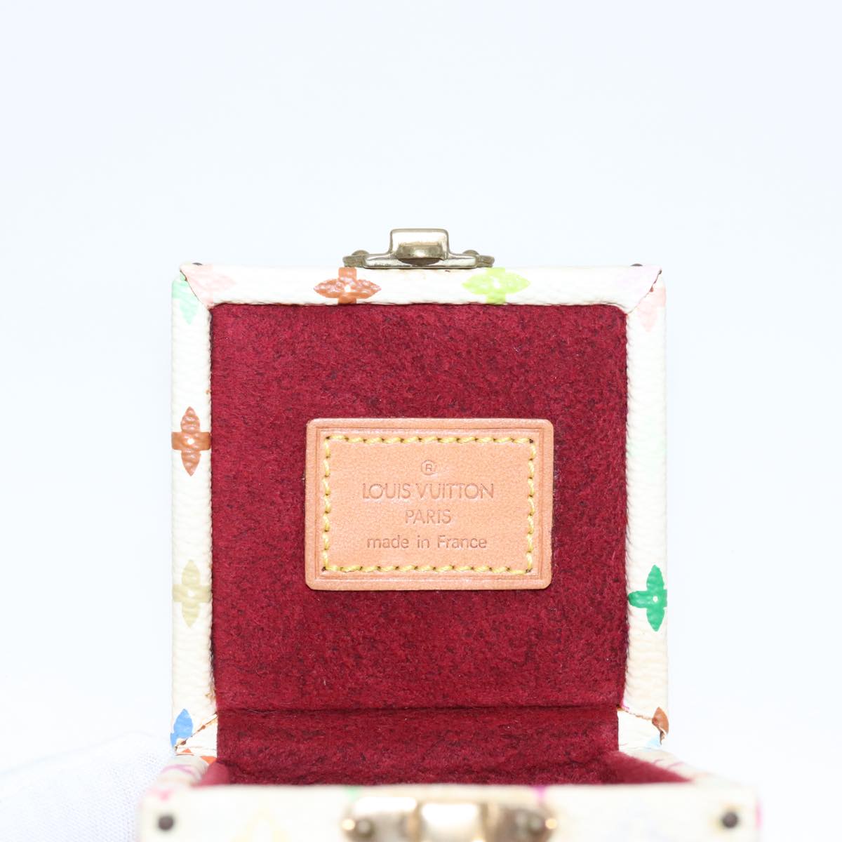 LOUIS VUITTON Monogram Multicolor Jewelry Box White LV Auth 96899A