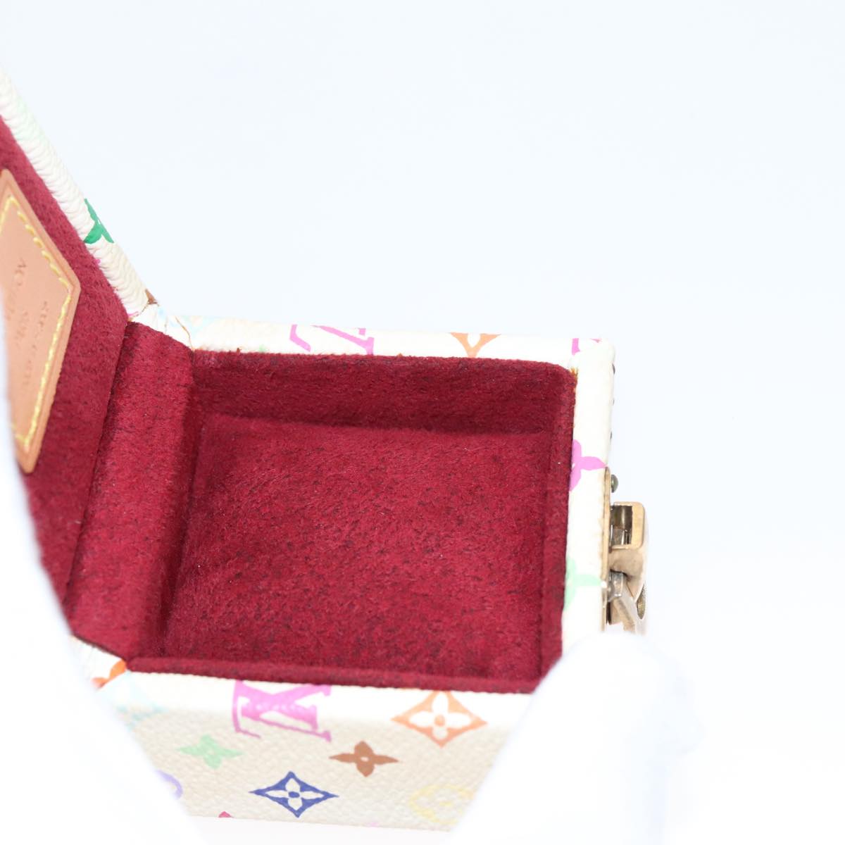 LOUIS VUITTON Monogram Multicolor Jewelry Box White LV Auth 96899SV