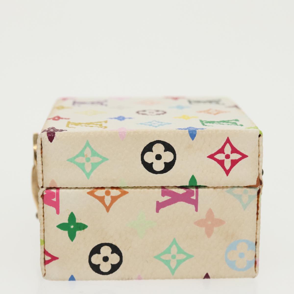 LOUIS VUITTON Monogram Multicolor Jewelry Box White LV Auth 96899SV