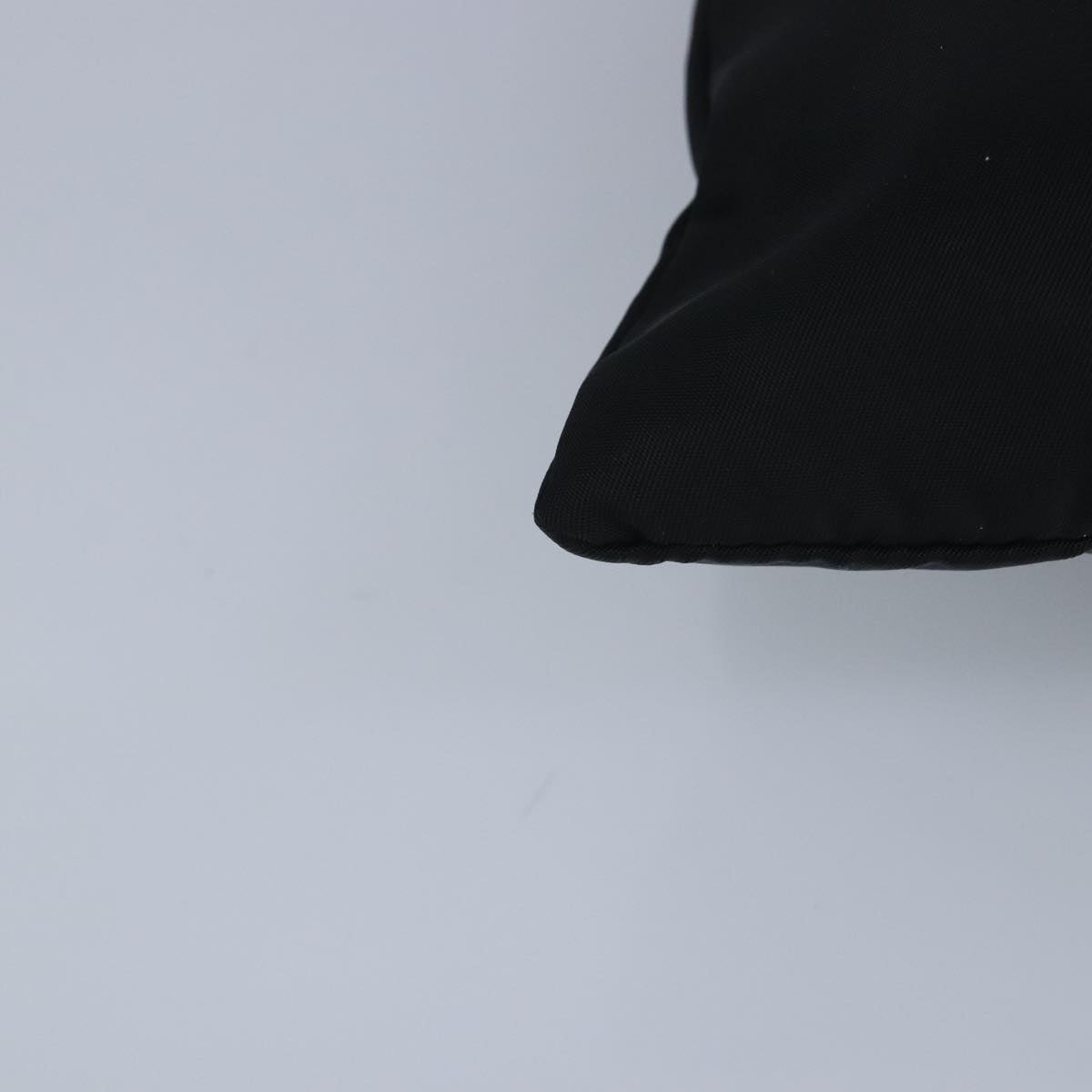 PRADA Clutch Bag Nylon Black Silver Auth 96997V