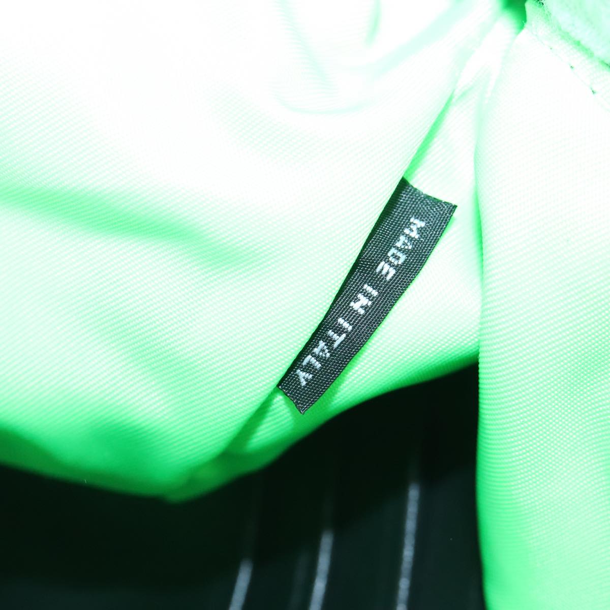 PRADA Clutch Bag Nylon Black Silver Auth 96997V