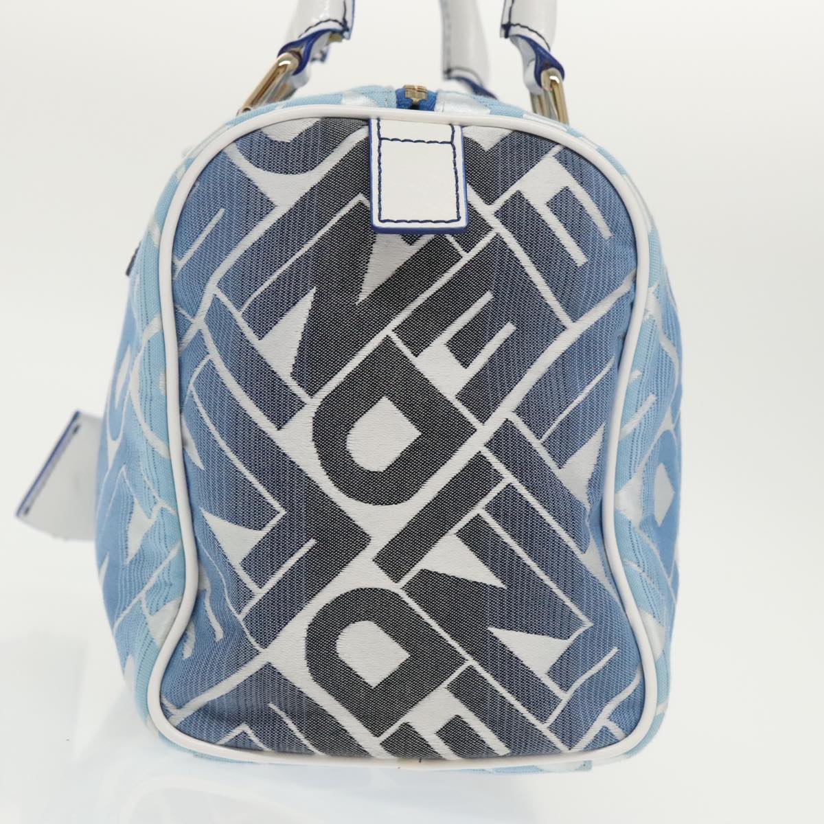 FENDI Zucca Canvas Hand Bag Blue Gold Auth 97002AV